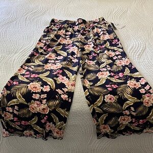 Floral Wide-Leg Pants